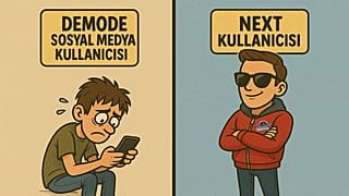 Next Sosyal'in tanıtımı için hazırlanan bir 'meme'