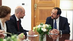 Ο Υπουργός Εξωτερικών της Γαλλίας στο Προεδρικό Μέγαρο της Κύπρου