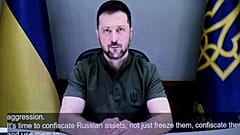 Зеленский выступает на открытии конференции «Хельсинки+50». 31 июля 2025 г.