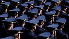 FILE: Iranian army cadets attend a parade commemorating National Army Day just outside Tehran, 18 April 2025
