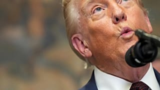 Le président Donald Trump s'exprime lors de la signature d'un décret relançant le test d'aptitude présidentielle dans les écoles publiques, jeudi 31 juillet 2025.
