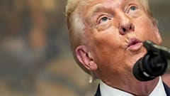 Donald Trump fala durante um evento para assinar uma ordem executiva que reinicia o Teste de Aptidão Presidencial nas escolas públicas, quinta-feira, 31 de julho de 2025.