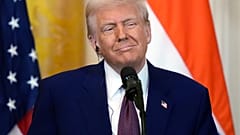 Donald Trump während einer Pressekonferenz am 13. Februar 2025 im Weißen Haus 