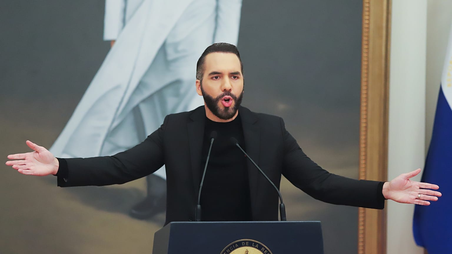Nayib Bukele, durante un acto presidencial.