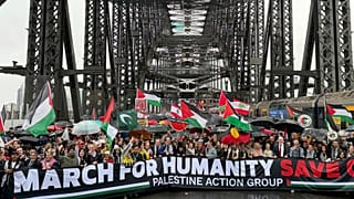 Pro-Palästina-Protest aus Solidarität mit den Menschen in Gaza im australischen Sydney