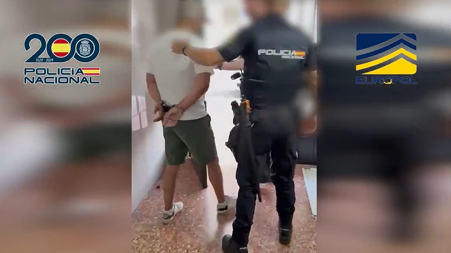 Imagens de uma das detenções efectuadas pela Polícia Nacional.