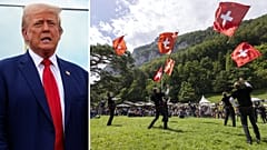 Donald Trump és egy hagyományos svájci nemzeti ünnepség