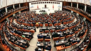 محمود عباس رئیس جمهور فلسطین در نشست فوق العاده پارلمانی در آنکارا، 15 اوت 2024، سخنرانی کرد