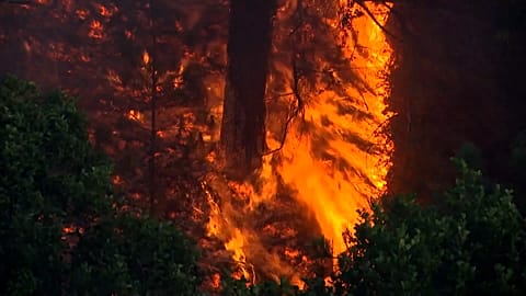 SCREENSHOT - New fire in Ponteceso approaches homes and prompts evacuation of residents