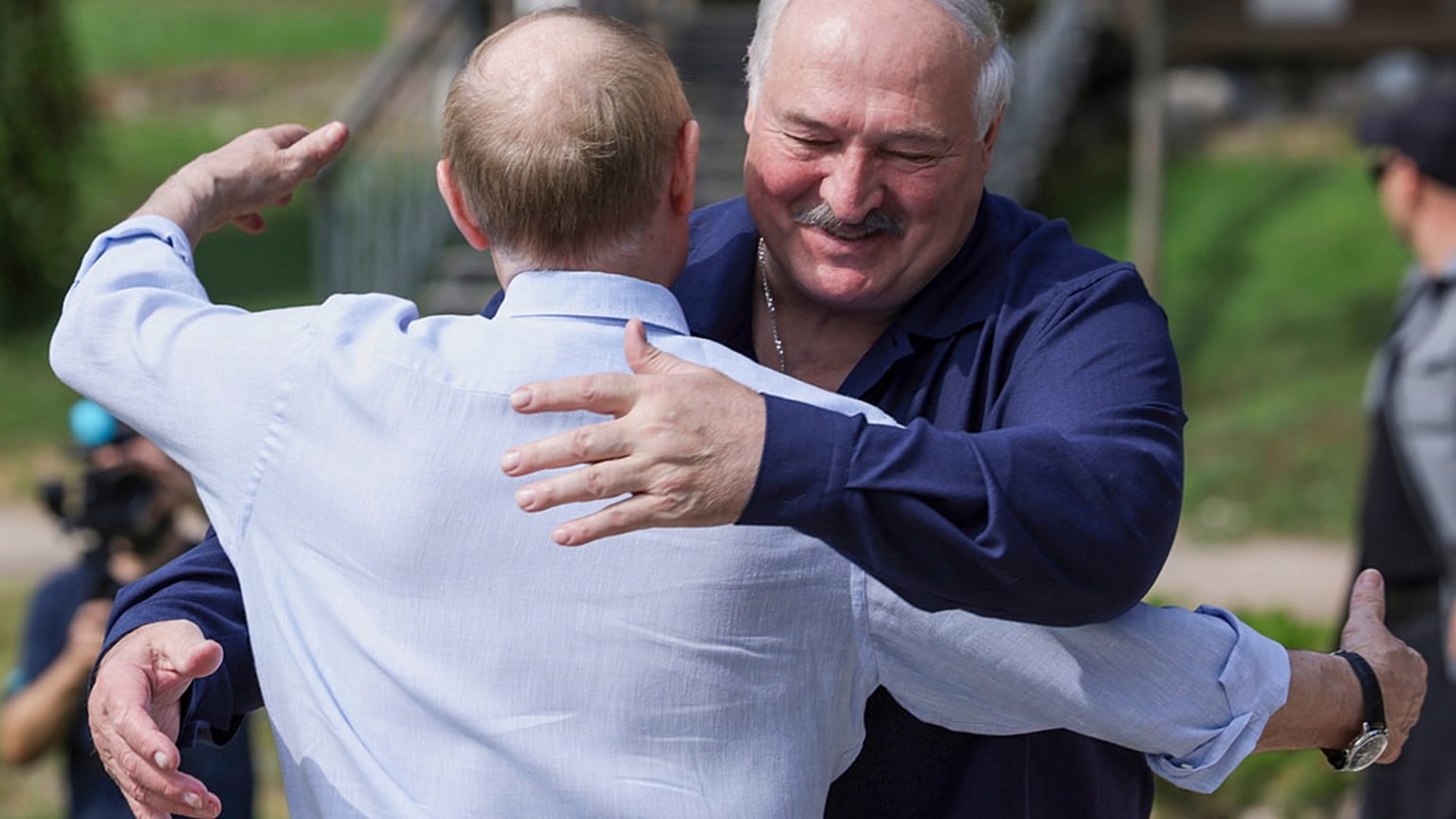 Belarus Devlet Başkanı Aleksandr Lukaşenko, Rusya Devlet Başkanı Vladimir Putin ile birlikte Karelya'da, 1 Ağustos 2025