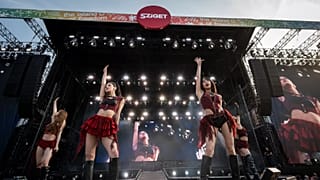South Korean K-Pop group Kiss Of Life perform during their concert at the Sziget Festival in Budapest, 6 August, 2025