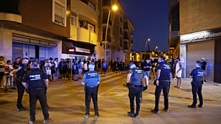 Torre Pacheco kasabasında 14 Temmuz'da alınan güvenlik önlemleri.