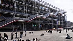 Vue du Centre Pompidou le 17 mars 2025 à Paris. 
