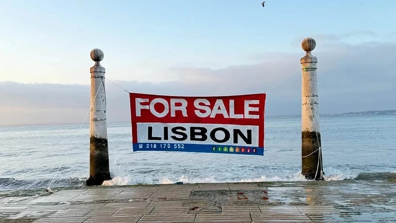 Intervenção de Bordallo II em Lisboa (Instagram de Bordallo II)