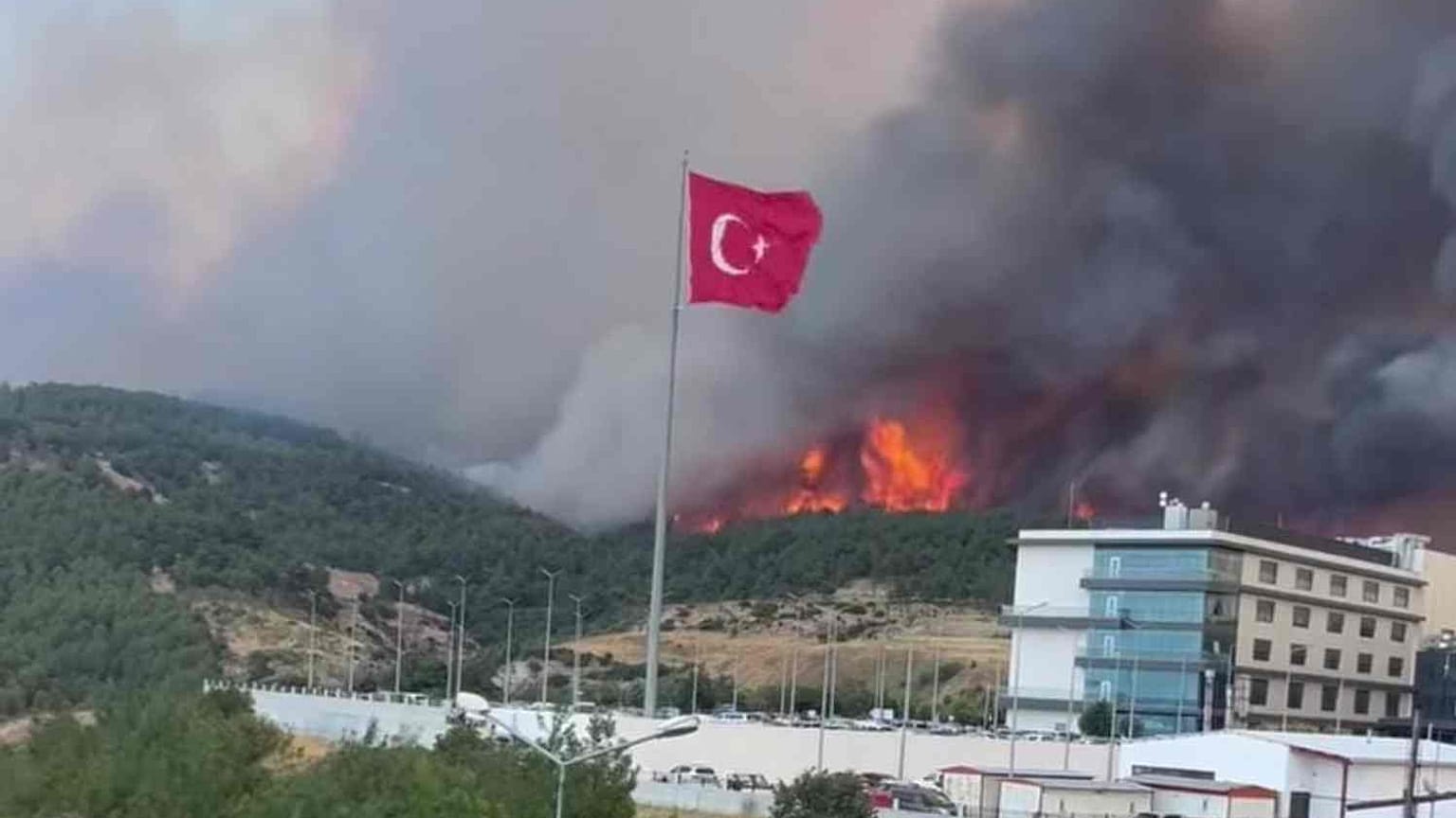 Çanakkale'deki yangın