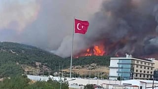 Çanakkale'deki yangın