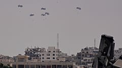 Lanzamiento de ayuda humanitaria sobre Gaza