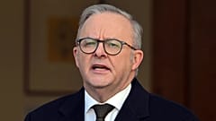 Avustralya Başbakanı Anthony Albanese, 11 Ağustos 2025 Pazartesi günü Canberra'da düzenlediği basın toplantısında Avustralya'nın bir Filistin devletini tanıyacağını açıkladı. (Mick Tsikas/A