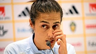 Montse Tomé durante una rueda de prensa en Gotemburgo, Suecia, el 21 de de septiembre de 2023, antes de un partido de la UEFA de España contra Suecia.
