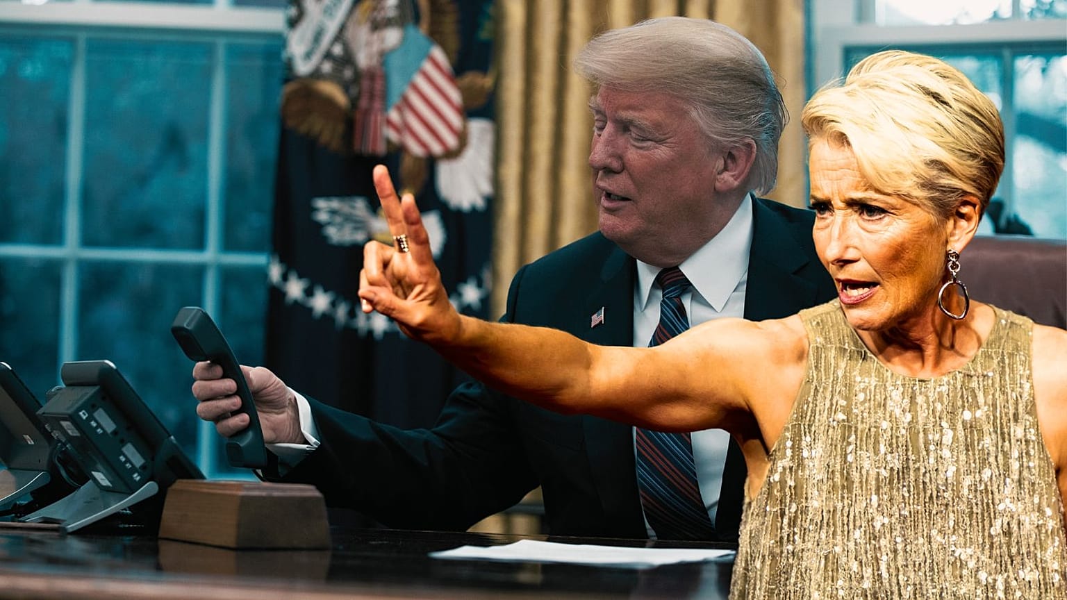 Emma Thompson brinca que poderia ter "mudado a história americana" ao dizer sim a um encontro com Donald Trump