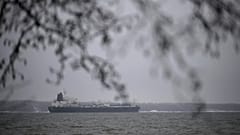 Der Öltanker Eagle S, der im Verdacht steht, das finnisch-estnische Stromkabel Estlink-2 gestört zu haben, liegt in der Nähe des Hafens von Kilpilahti in Porvoo vor Anker, 7. Januar 2025