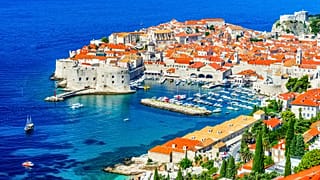 Vista aérea de Dubrovnik, Croacia