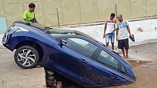 Destruição causada pela tempestade que atingiu as ilhas de São Vicente e santo Antão em Cabo Verde