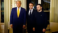 Dönemin ABD Başkanı seçilen Donald Trump, Fransa Cumhurbaşkanı Emmanuel Macron ve Ukrayna Devlet Başkanı Volodymyr Zelenskyy Paris'teki Elysee Sarayı'nda, 7 Aralık 2024.