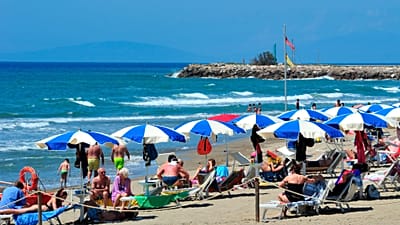 Strandbad in Castiglione della Pescaia in der Toskana, Italien