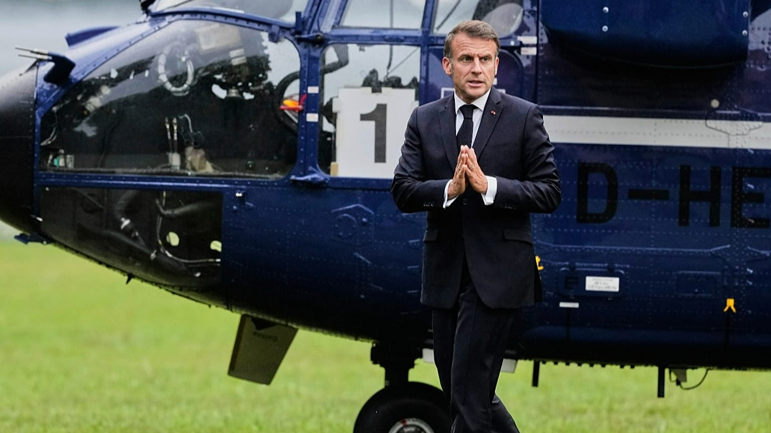 Emmanuel Macron chega a Berlim, Alemanha, na quarta-feira, 23 de julho de 2025.