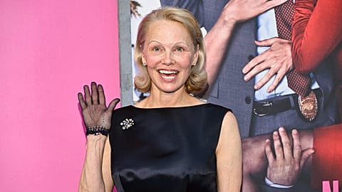 Pamela Anderson is selling pickles – for a good cause - Pictured: Anderson on the red carpet for Naked Gun