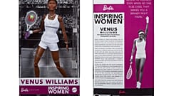 This image provided by Mattel shows the The Barbie Inspiring Women Venus Williams doll. 