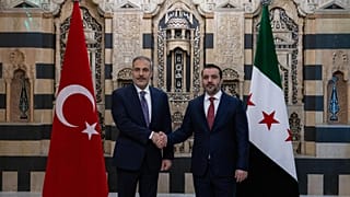 Dışişleri Bakanı Hakan Fidan ve Suriye Dışişleri Bakanı Esad Hasan Şeybani, Şam, 7 Ağustos 2025.