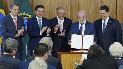 The Sovereign Brazil Plan, an aid program to support companies affected by the 50% tariffs imposed on Brazilian products in the United States, Wednesday, Aug. 13, 2025