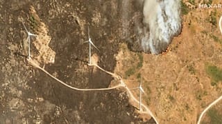 Satellitenbild des Brandes in Trancoso