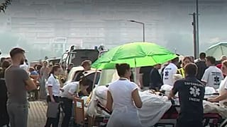 Screenshot von Rettungsteams vor dem Altersheim in Mirandela