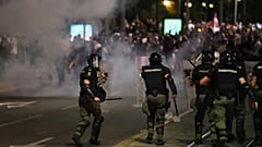 A rendőrség könnygázt vetett be