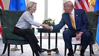 Ursula von der Leyen et Donald Trump à Turnberry, Écosse, le 27 juillet 2025.