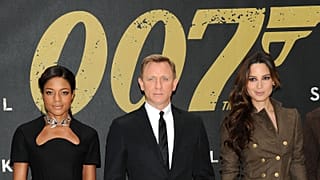 Joe Caroff, designer of the James Bond 007 logo, dies aged 103 - Pictured: The cast of Skyfall in front of the iconic logo - 2012