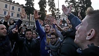 Λίγες χιλιάδες διαδηλωτές συγκεντρώθηκαν στη Ρώμη για να διαμαρτυρηθούν κατά της κυβέρνησης, των φόρων και της ανεργίας το 2013.