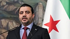 Suriye Dışişleri Bakanı Esaad Hasan Şeybani, Moskova'da Rusya Dışişleri Bakanı Sergey Lavrov ile ortak basın toplantısında, 31 Temmuz 2025