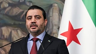 Suriye Dışişleri Bakanı Esaad Hasan Şeybani, Moskova'da Rusya Dışişleri Bakanı Sergey Lavrov ile ortak basın toplantısında, 31 Temmuz 2025