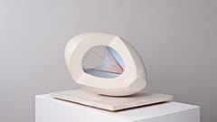Barbara Hepworth, Renkli Heykel (Oval Form) Soluk Mavi ve Kırmızı, 1943
