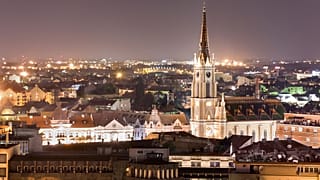 Widok z lotu ptaka na Nowy Sad, Serbia
