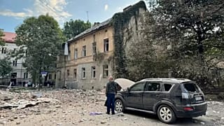 Damage in Lviv as a result of a Russian missile and drone attack on western Ukraine overnight, 21 August, 2025