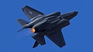 An F-35 in flight at Yelahanka air base in Bengaluru, 11 February, 2025