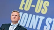 Maroš Šefcovic, European Commissioner for Trade and Economic Security at a press conference at the European Commission, in Brussels, on 21 August 2025. 