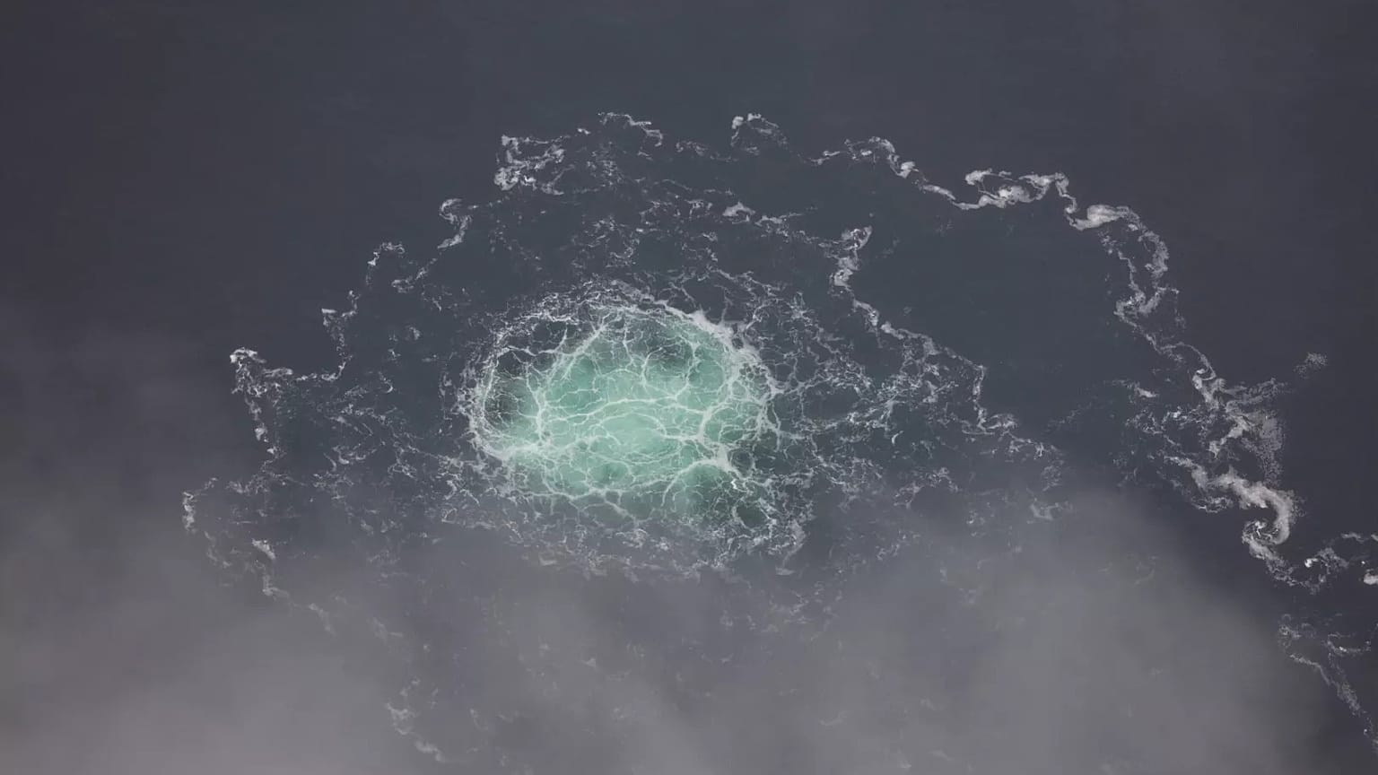In this picture provided by Swedish Coast Guard a leak from Nord Stream 2 is seen, 28 September, 2022
