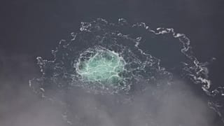 In this picture provided by Swedish Coast Guard a leak from Nord Stream 2 is seen, 28 September, 2022