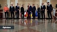 Οικογενειακή φωτογραφία πριν από τις πολυμερείς συνομιλίες για την Ουκρανία στην Ουάσινγκτον, 18 Αυγούστου 2025